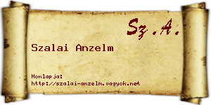 Szalai Anzelm névjegykártya